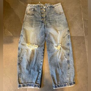Rachel Comey Light Blue Distressed Boyfriend Jeans